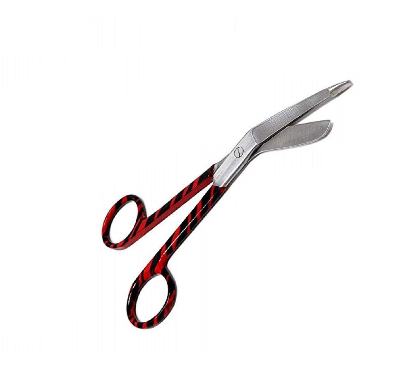 Lister Bandage Scissors 5.5'' Color Coated Nursing Student First Aid Utility Scissors (Red)