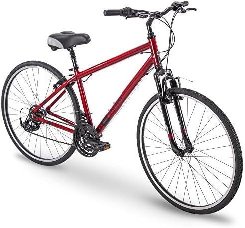 Royce Union 700c RMY Mens 21-Speed Hybrid Comfort Bike, Metallic Red