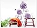 Amaonm Purple Hydrangea Shape Dandelions Nursery Flowers Wall Decals Removable Butterfly Home Art Decor Decal Wall Stickers Murals for Kids Girls Room Bedroom Living Room Tv Background Decorations