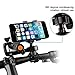Bike Phone Mount, Airsspu Universal Cell Phone Bicycle Rack Handlebar Flashlight Holder for iPhone 6 6 Plus 6S 6S plus 5S 5C, Samsung Galaxy S3 S4 S5 S6 S7 Note 3/4/5,Nexus,HTC,LG,BlackBerry (Black)