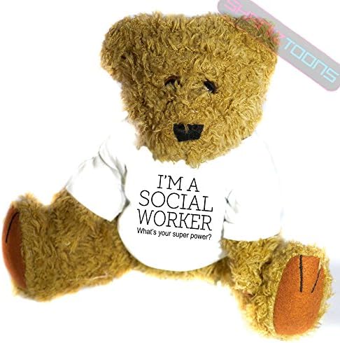 shaniztoons Social Worker Novelty Gift Teddy Bear