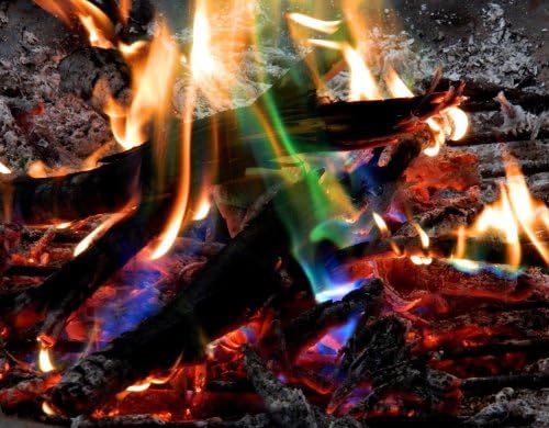 Mystical Fire Flame Colorant Vibrant Long-Lasting Pulsating Flame Color Changer for Indoor or Outdoor Use 0.882 oz Packets 12 Pack
