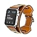 Apple Watch Band,MacTop 42mm Genuine Leather Apple Smart Watch Band Cuff Strap Design for Original 42mm iWatch Band Replacement with Adapter Metal Clasp for Apple Watch iWatch Models (brown)