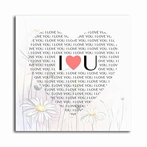 Print I Love U Heart Shape Step and Repeat Print