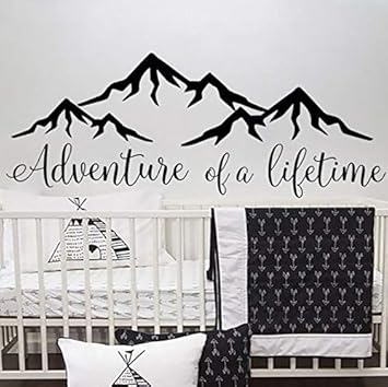 Amazon Hwhz 57 X 22 Cm Quotes壁のステッカー脱着可能な冒険の生涯の壁のデカールボーイズ 保育園のビニールの壁のアート壁画キッズルームの装飾 ウォールステッカー オンライン通販