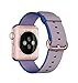 MXY Fine Woven Nylon Replacement Strap Wrist With Rose Gold Metal Buckle Gloden Clasp for 42mm Apple iWatch Series 1 Series 2 (42mm-Royal Blue-Rose Golden Buckle)