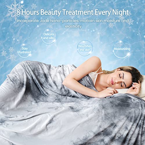 Elegear Cooling Summer Blanket, Cooling Fibres ARC-Chill 3.0 Q-MAX>0.5 Double-Sided Self-Cooling Summer Blanket for Better Sleep, Breathable And Lightness, 200×220cm, Tie Dye Grey