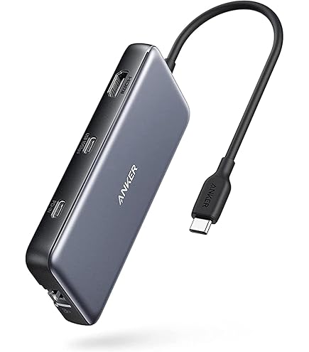 分配器・切替器 ANKER 563 type-c hub Amazon.com: Anker 563 USB-C Hub (10-in-1, Dual 4K HDMI