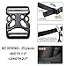 Plastic Buckles 1.5 Inch (25 pcs) - 2 Ways Flat Side Quick Release for Webbing, Fasteners Strap, Harness, Nylon Webbing. (NO SEWING). FREE with 1 Strap 60