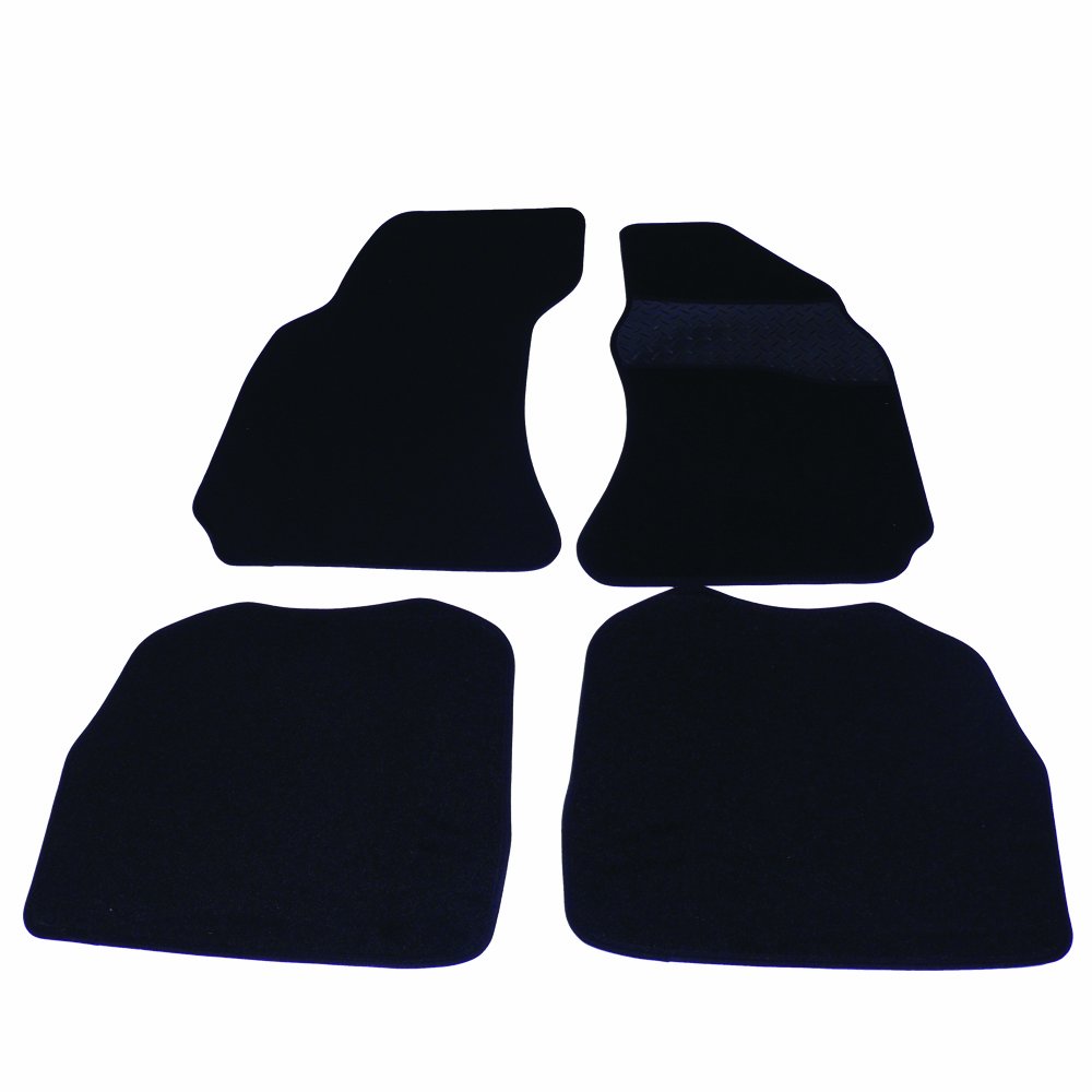 Sakura Mat Set Carpet with Rubber Heelpad for Skoda Superb 02 to 08 - Black