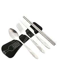 4 piece stainless steel (knife, fork, spoon, chops