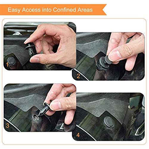 EZYKOO Universal Plastic Fender Clips,200 Pcs Push Bumper Fastener Rivet Clips with 6 Size Auto Body Retainer Clips Bumpers,Car Fender Replacement Compatible with GM, Ford & Chrysler,Honda,Accord