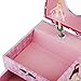 RR ROUND RICH DESIGN Kids Musical Jewelry Box for Girls with Drawer and Jewelry Set with Pretty Girl Theme - Beautiful Dream Tune Pink