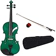 Ktaxon Violin for Beginners, Acoustic Violin 4/4, Full Size, Green