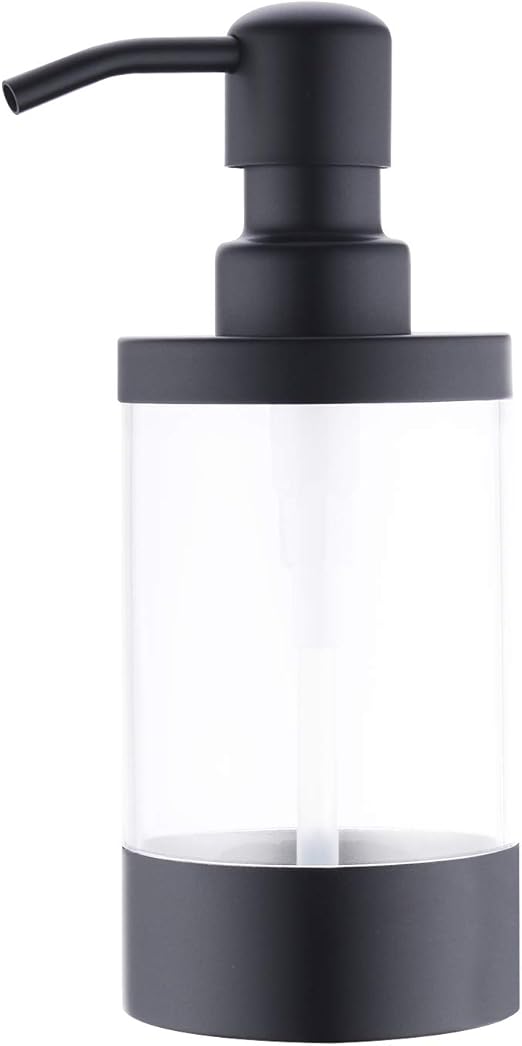 Countertop Soap Dispensers WENKEN Lotion Clear Bottle With Rust Proof Stainless Steel Pump