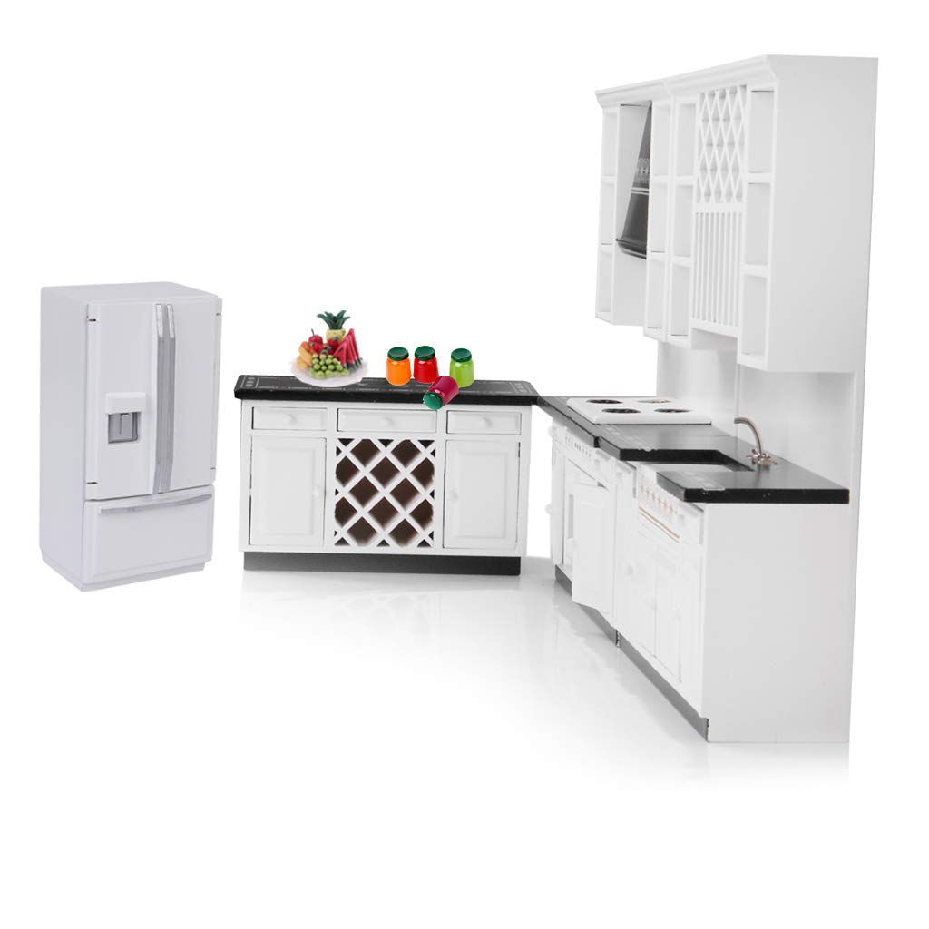 Amazon.es: P Prettyia Miniatura Muebles de Madera Armario Nevera ...