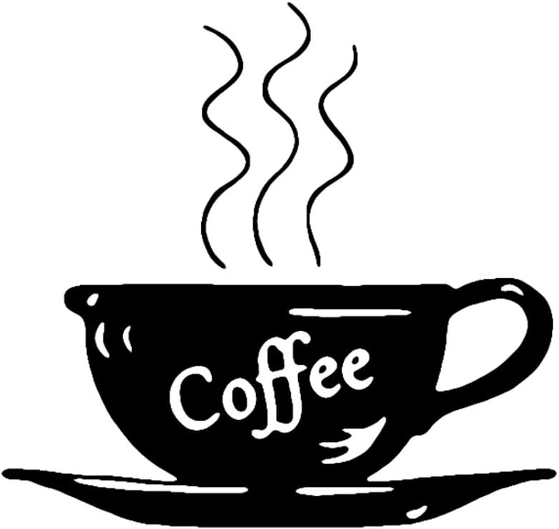 Wall Sticker Black Coffee Cup Home Kitchen Bakery Shop Removable Wall Decals Kids Bedroom Nursery Art Decoration Sticker