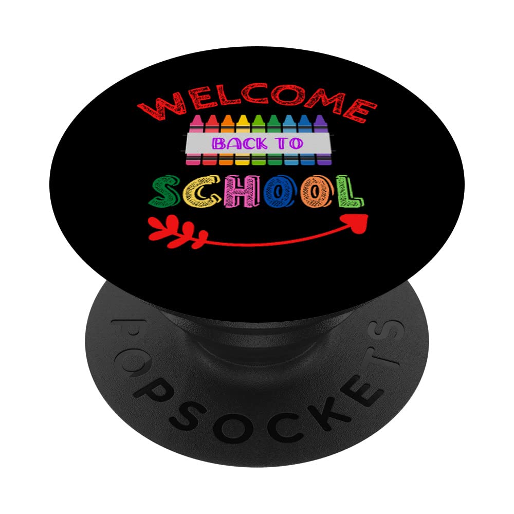 Cute "Welcome Back To School" for Teachers and School Staff PopSockets Swappable PopGrip