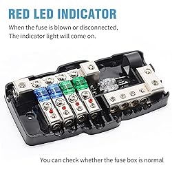DUZFOREI 0/4GA 4-Way Camper Car Audio Distribution