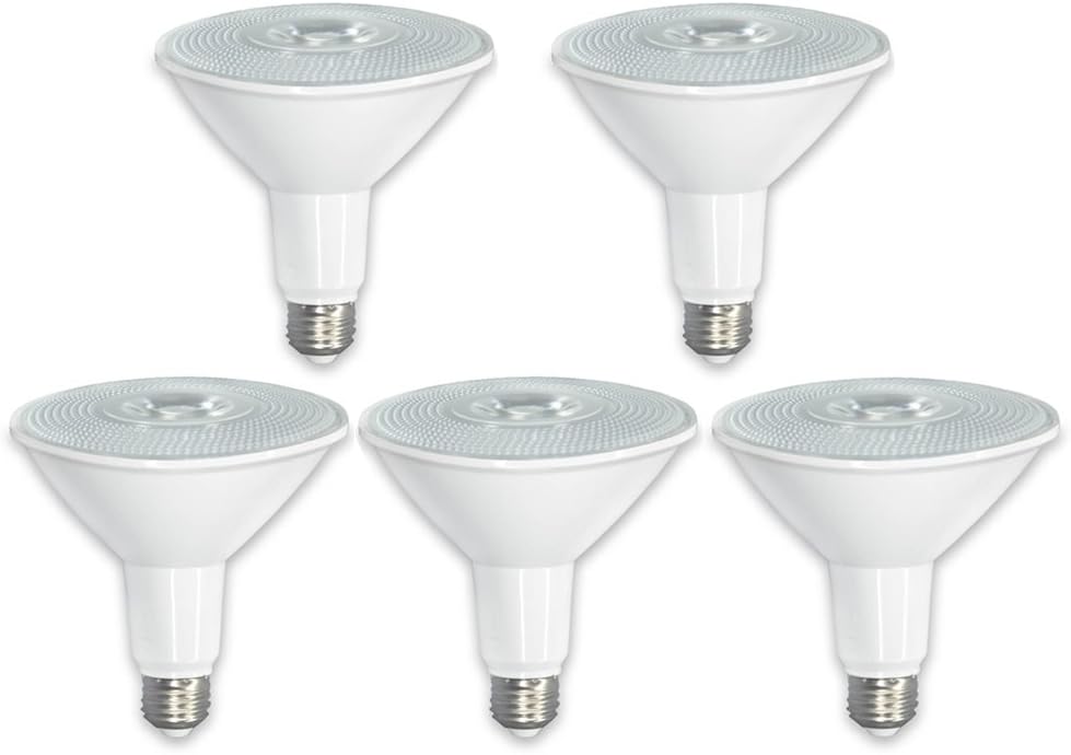 UPated PAR38 LED Flood Light Bulb, IP65 Indoor and Outdoor Use,20W LED Flood Light Bulb (150W+ Equivalent), 2000lm, 3000K Warm White, 40 Degree Beam Angle, Medium Base(E26), Spotlight, 5PCS/Pack