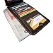 S-ZONE Men Vintage Crazy Horse Leather Multi Credit Card Holder Organizer Wallet