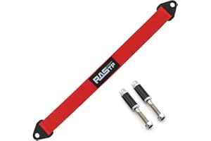 RASTP Limit Strap, Premium Quad Wrap Limit Strap Car Hauler Axle Straps Truck Wrecker Wheel Tie Down Strap with 10,000 Lb Webbing Strength (24 Inch, Red)