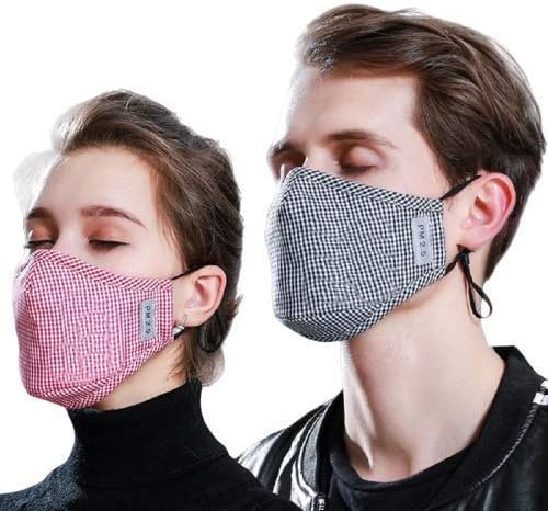 Brats N Beauty® PM 2.5 Anti-Pollution Mask for dust for Allergy, Sinus & Asthma for Women I Girls Kids air dust Proof mask Washable Reusable with 2 Filters (Black & Red) Pack of 2