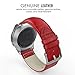 Gear S2 Classic / Gear Sport Watch Band, MoKo Premium Soft Genuine Leather Crocodile Pattern Replacement Strap for Samsung Gear S2 Classic SM-R732 / R735 / Gear Sport SM-R600 Smart Watch, RED