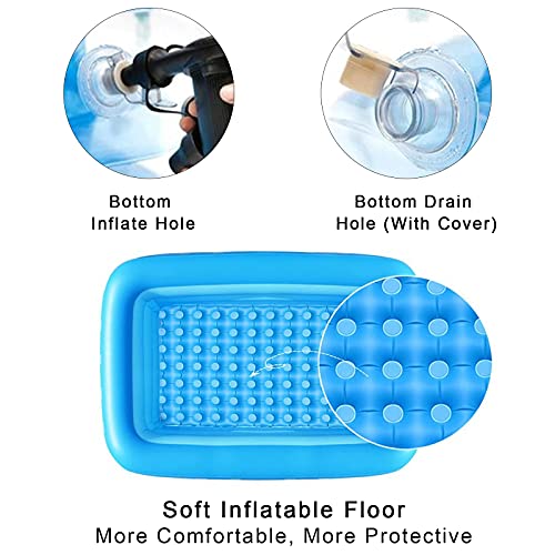 Blue Kiddie Pool Extra Thick Portable Pools for Kids, Sealive