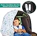 Leirai Carseat Canopy Set: Baby Stroller Cover + 2 Strap Covers for Newborn, 100% Cotton, Breathable, Boys and Girls, Babyshower Maternity Gift