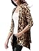 Allegra K Women's Drape Front Open Cardigan Long Sleeve Casual Lightweight Irregular Hem Large Beige Coffee