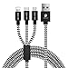 Multi USB Charger Cable,4ft/120cm Nylon Braided,3 in 1 USB Fast Charging Cord Adapter,with Type C 8 Pin Lighting Micro USB for Universal Use by DUX DUCIS