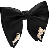 LHXzizizi Oversized Bow Ties for Men, Adjustable Bow Tie Pre-Tied Bowtie with Gold Flower for Wedding Party Banquet Prom