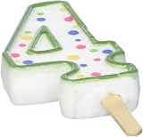PME Green Number 4 Candle Large 63 mm on Stick view 3
