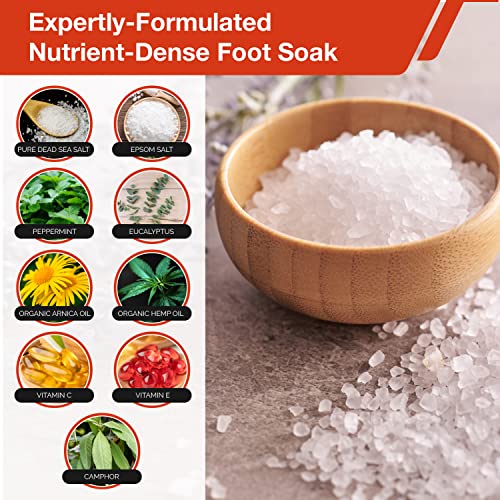 Muscle Relief Foot Soak with Epsom Salt, Made in USA, Soothe Foot Aches