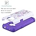 Galaxy Luna Case, Express 3 Case, J1 2016 Case,Elegant Choise Slim Dual Layer Armor Studded Rhinestone Bling Phone Case Cover with Flower Pattern for Samsung Galaxy Luna /J1 2016 (White/Purple)