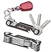 Compact Key Organizer Smart Key Holder-Pocket Key Organizer with Multifunctions - Bottle Opener & Phone Stand Organize up to 14 Keys (Black)