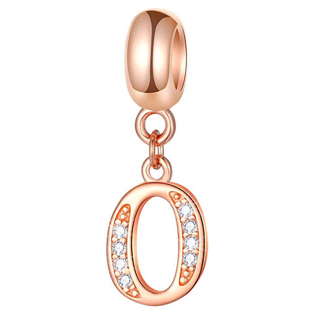 925 Sterling Silver Alphabet Charm Letter Charm Love Charm Anniversary Charm Complete A~Z Gift Options fit Pandora European Bracelets (O)