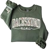 Custom Dachshund Mom Sweatshirt – Cute Doxie Lover Sweater, Gift Idea for Sausage Dog Owners, Cozy Outfit for Her, Personalized Dachshund Mama Apparel for Pet Enthusiasts