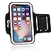 Premium iPhone X / 10 Running Armband with Full Screen Access. Sports Phone Arm Case Holder for Jogging, Gym Workouts & Exercise