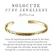 Solocute Bracelets for Women Personalized Inspirational Jewelry, Braver Stronger Smarter, Engraved Mantra Band Cuff Bangle Friend Encouragement Gift for Her