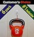 SillyCute Super Heavy Duty Suction Cup Hook, Powerful Suction Lasts Years, Strong Hanger for Bathroom, Kitchen Accessories, Wreath, Bird Feeder, Christmas Lights and More, Clear, 3 1/4
