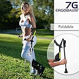 Ergobaum® 7TH Generation Prime by Ergoactives. 1 Pair (2 Units) of Ergonomic Forearm Crutches - Adult 5' - 6'6'' Adjustable (Original Black)