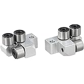 Elmtap 2 Pcs Band Saw Blade Guide Block Kit for 4 3/4 Inch Deep Cut Bandsaws Fits Multiple Models Including for 6230, Front a