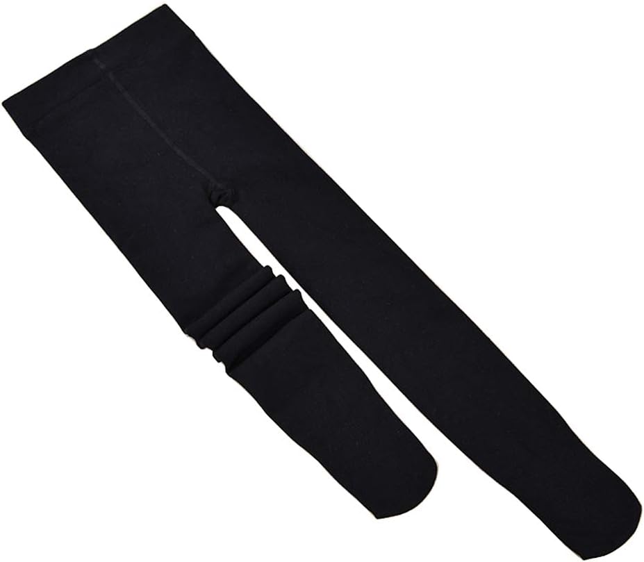 KVbaby Girls Winter Thick Warm Lined Thermal Stretchy Leggings Pants Cotton Children Trousers, 3-5 Years old, Black