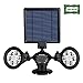 Solar Spotlight, OPERNEE Upgraded Motion Sensor Solar lights 12 LED 600LM Solar Powered Dual head Outdoor Security Lights for Patio Porch Deck Yard Garden Garage Driveway Outsides Wall