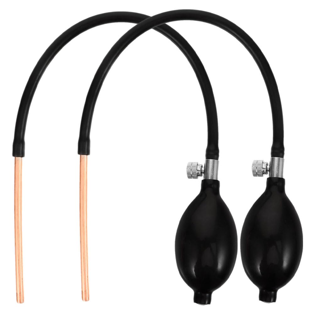 MAGICLULU Sugar Blowing Pump Set 2Pcs with Extended Copper Tube Manual Candy Art Blower Tools for Fondant Shaping and Sugar Craft Making