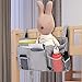 Bunk Bed Organizer - Bedside Storage Caddy with Pocket, Hanging Organizer for Dorm Room, Hospital Bed Rail & More - Grey
