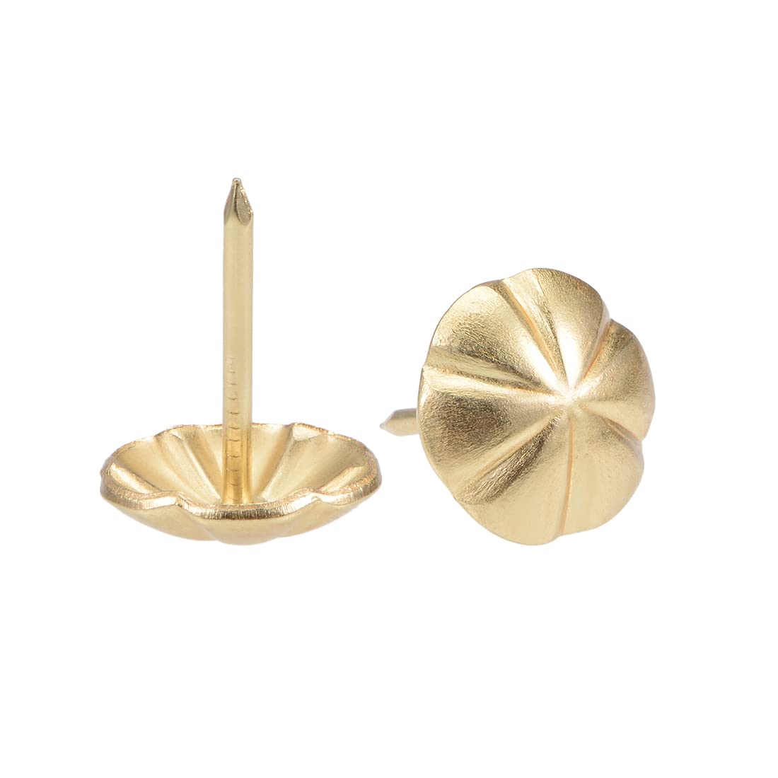 sourcing map Upholstery Nails Tacks 16mm Head Dia 20mm Length Antique Thumb Push Pins Golden 25 Pcs