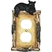 Rivers Edge Products Duplex Outlet Cover Plate, Single-Gang Receptacle Cover, Poly-Resin Wall Outlet Cover, Hand-Painted Decorative Electrical Wall Plate, Screws Included, Bear